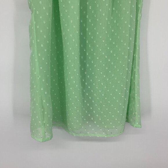 New York & Company Top Green Swiss Dot Sleeveless Halter Tank NWT - Picture 5 of 11